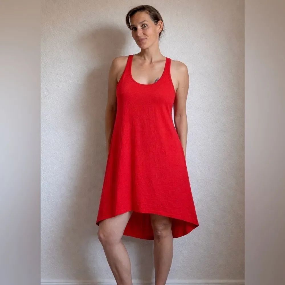 J. Crew Hi Low Swingy Tank Dress Medium Minimalist Racerback